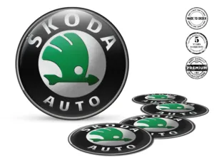 Skoda Nabenaufkleber Design Stilvolle Dome-Labels